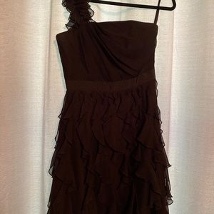 Black one shoulder dress